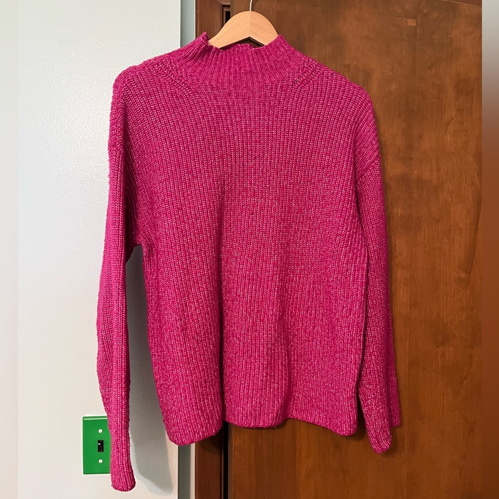 Pink mock neck sweater